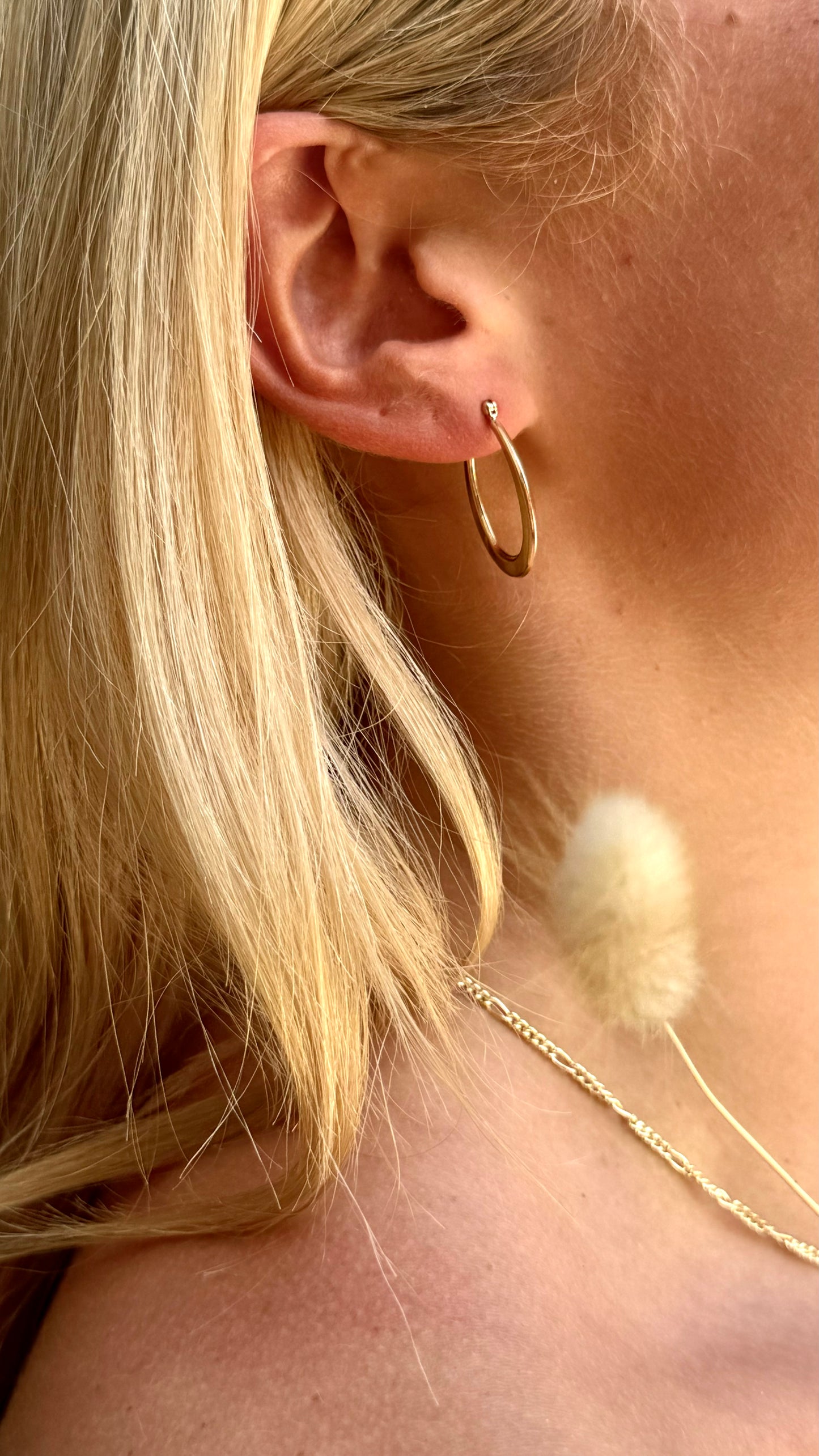 Slim Oval Hoops