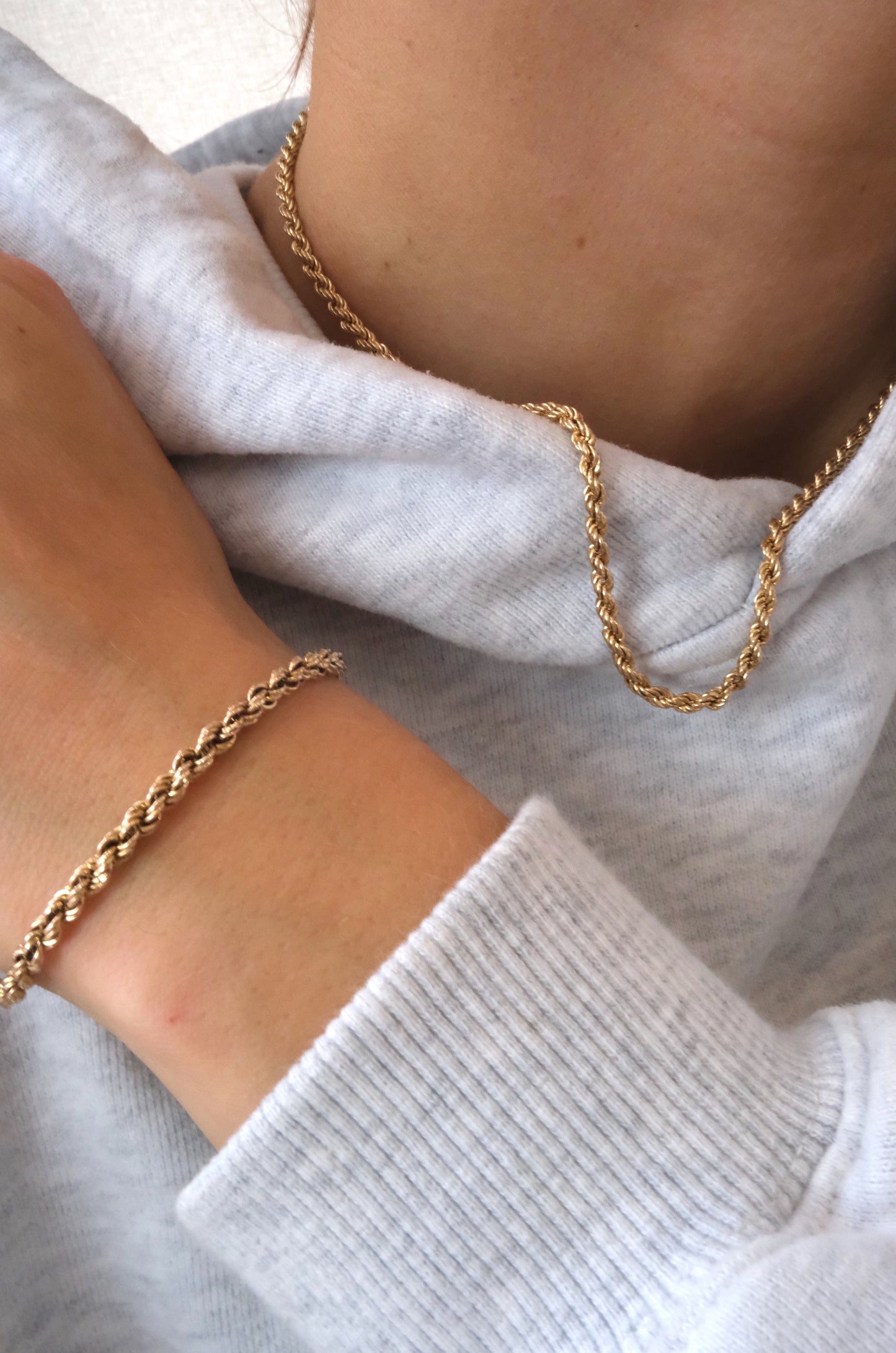 Rose Gold Rope Bracelet