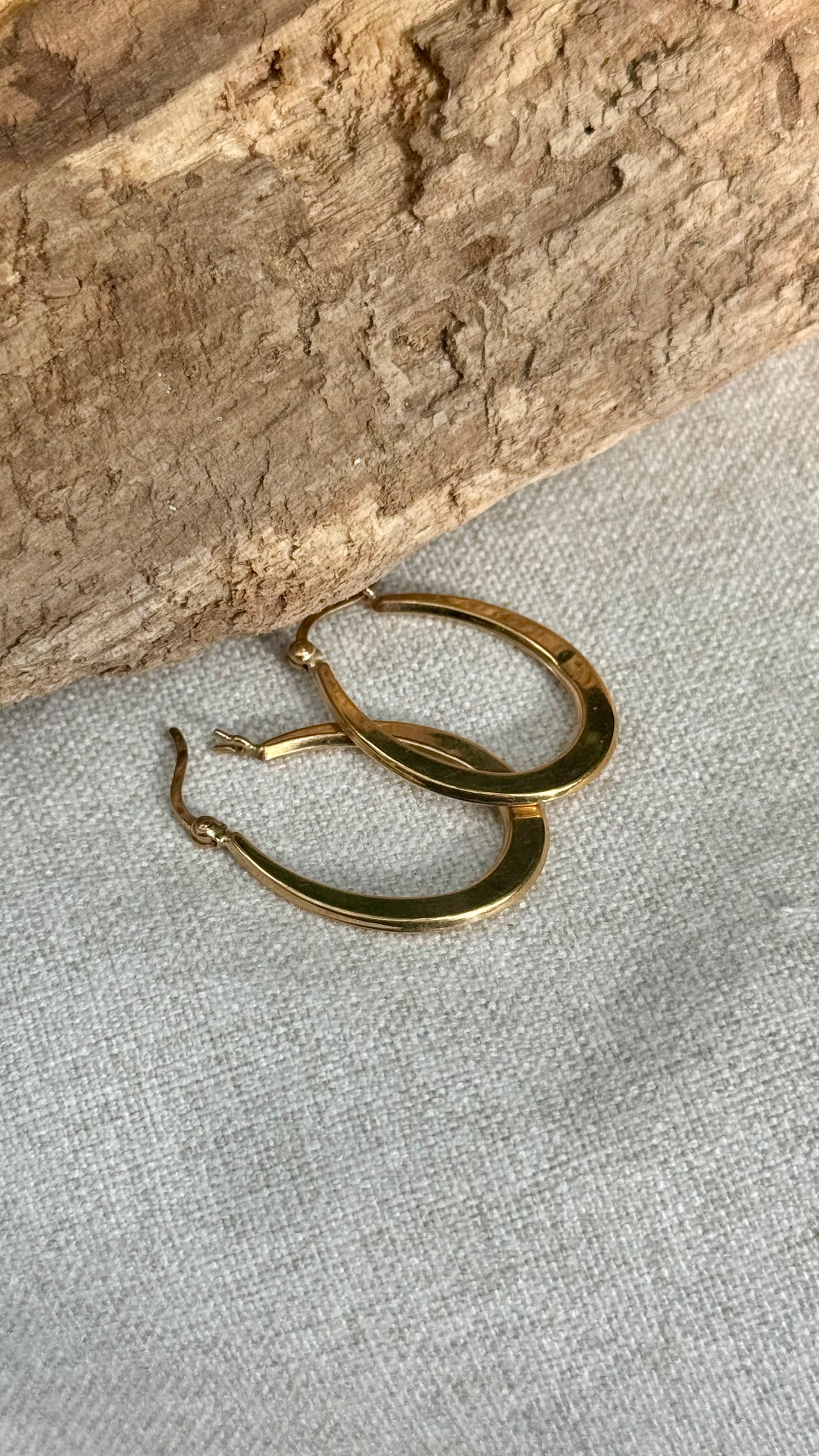 Slim Oval Hoops