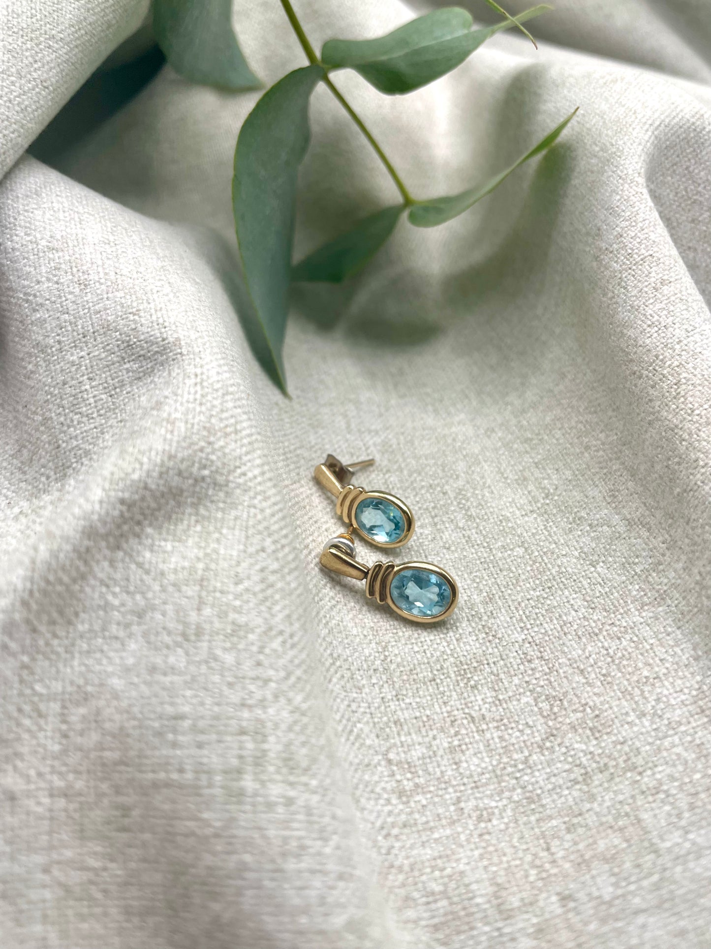 Blue Topaz Drop Earrings