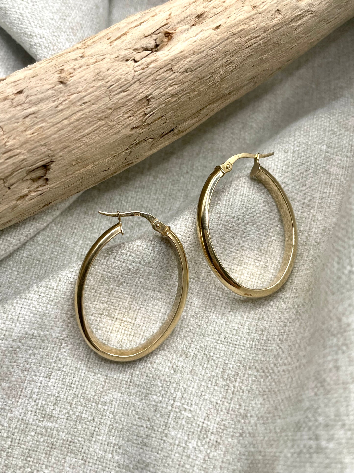 Large Oval Hoop Earrings