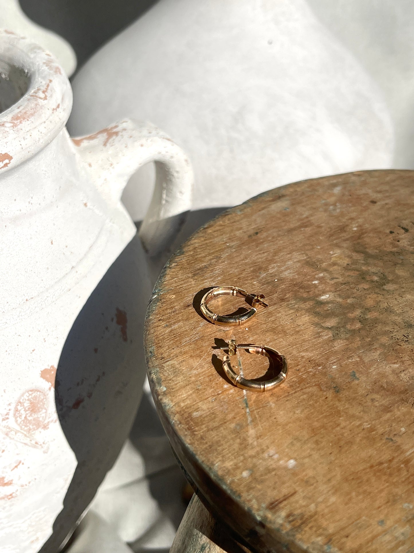 Bamboo Hoop Earrings