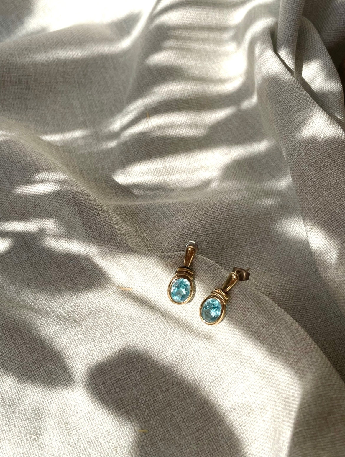 Blue Topaz Drop Earrings