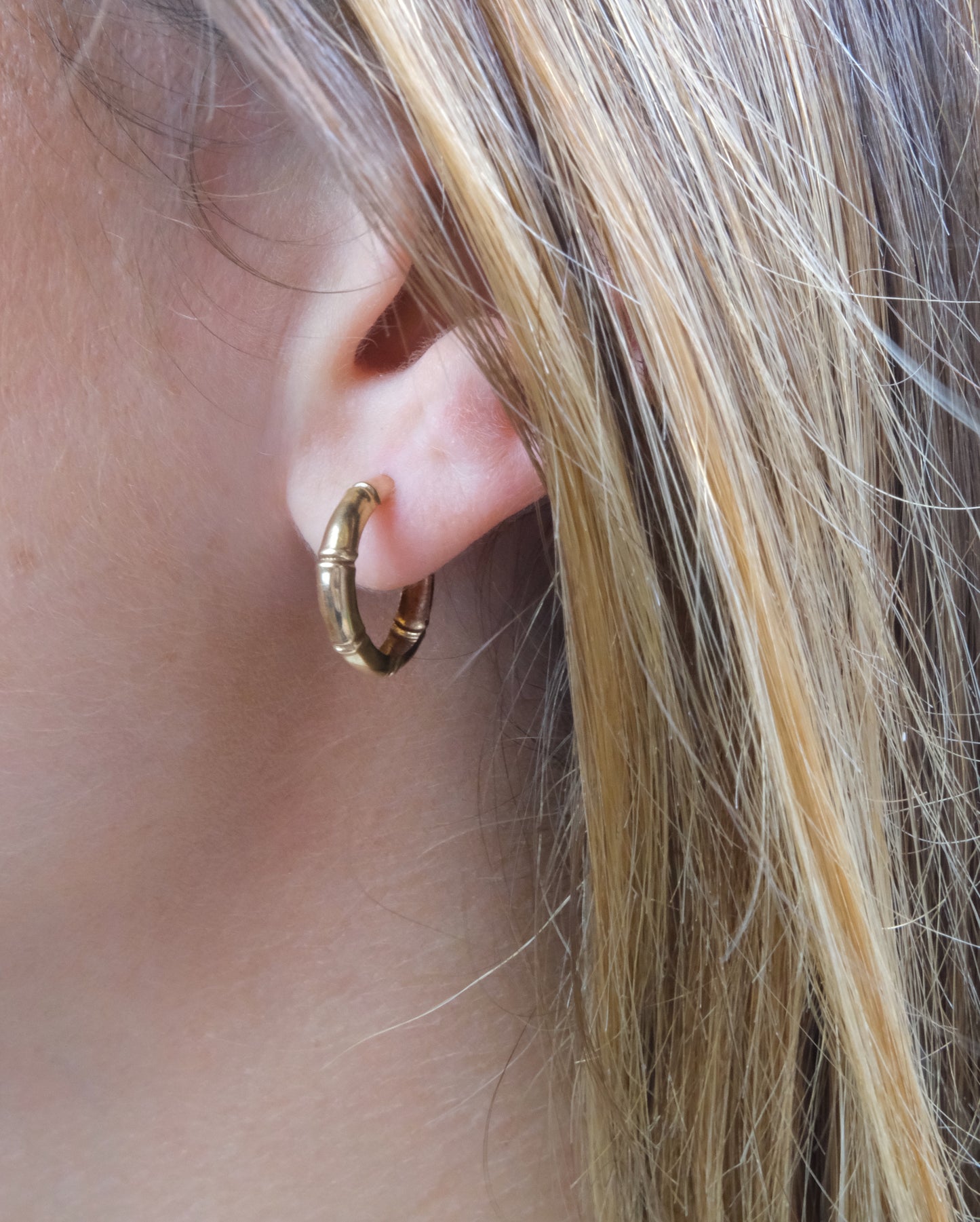 Bamboo Hoop Earrings