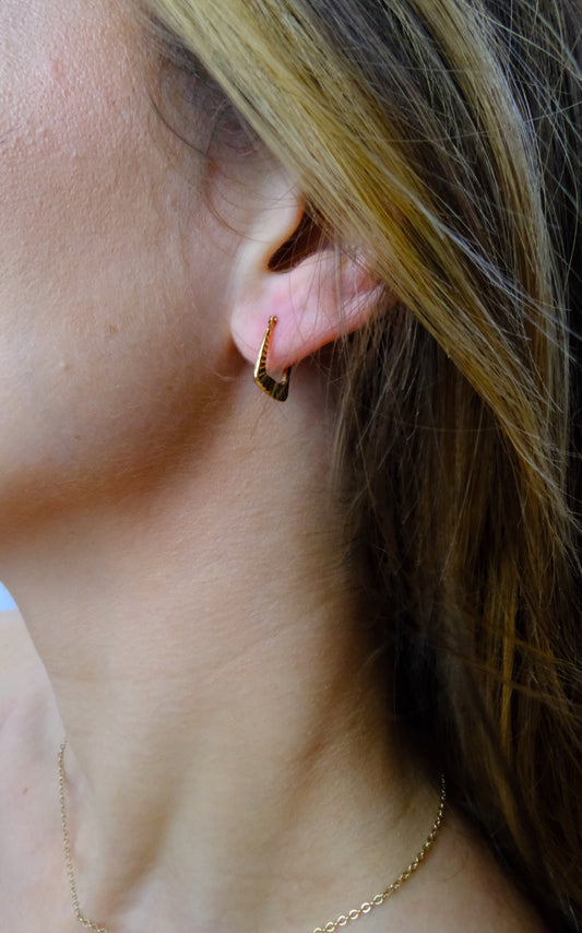 Square Huggie Earrings