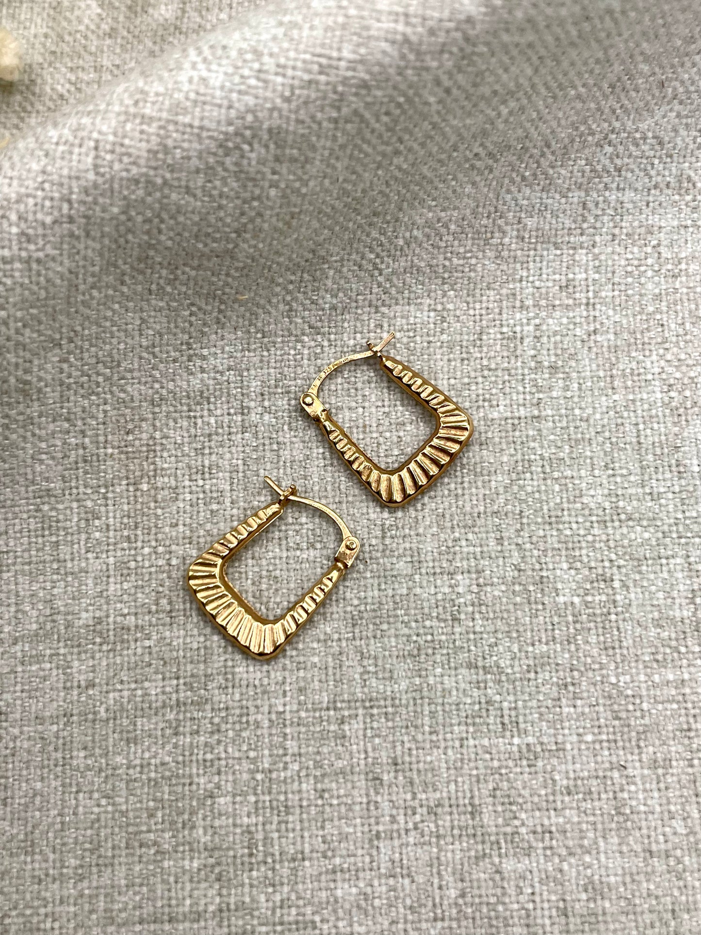 Square Huggie Earrings